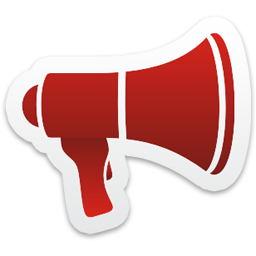 megaphone icon from colorful stickers part 5 set 256x256 px 24